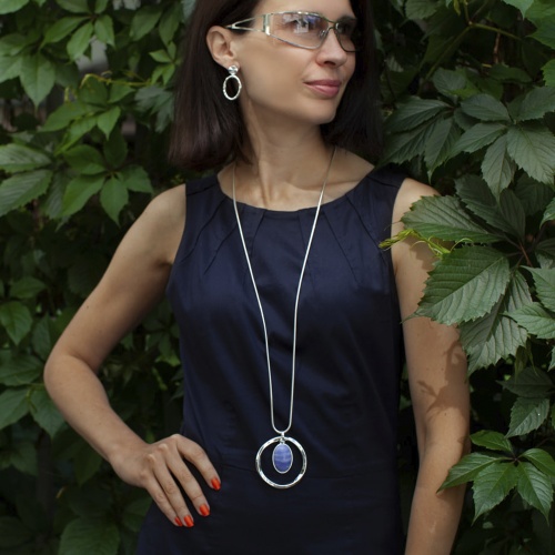 Колье Fiore Luna SAPPHIRINE AGATE, LN5141 BL/S фото 4