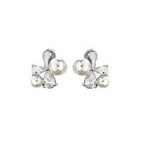 Серьги Moon Paris, Ringo, с жемчугом и кристаллами, MR-26.06-081 серебристый