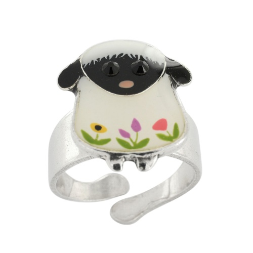 Кольцо TARATATA, Hop, разъемное, с цветной смолой и стразами, TT-T25-05404-101 белый фото 4