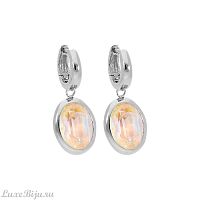 Серьги Qudo Creole TIVOLA small S ivory cream delite, 310698 BW/S