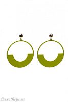 Серьги Moon Paris, Del mare, подв.,кольца, MoD-1901-014 зеленый