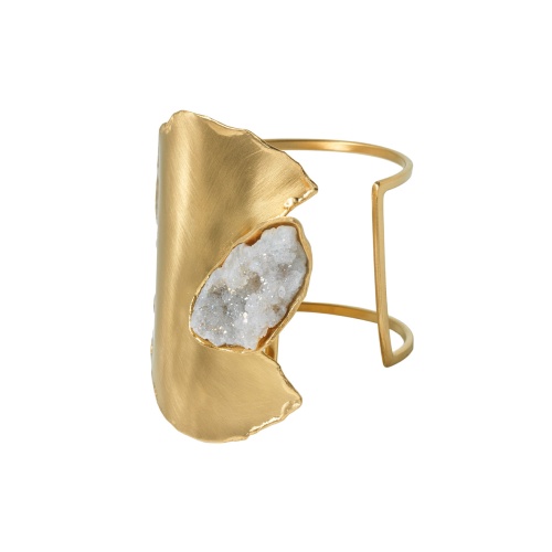 Браслет Katerina Vassou, Ascella, кафф с друзой агата, KV26.1-307541GWHITE белый фото 2