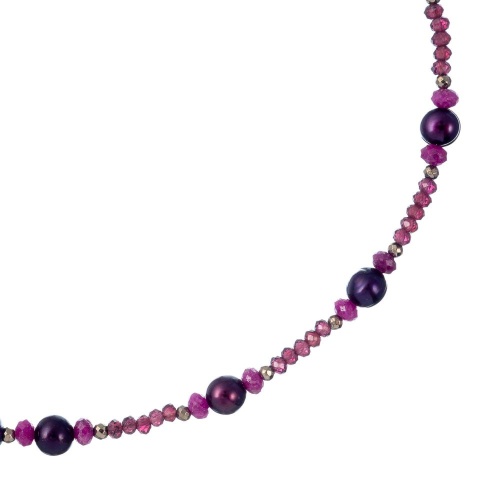 Колье Lanzerotti, Elisir, с жемчугом,аметистом, рубином и гранатом, LZ-25.10-287 розовый фото 2
