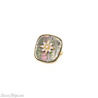 Кольцо Franck Herval, Alexa, черный перламутр, кристалл Swarovski, FH23.1-19-63180 золотистый