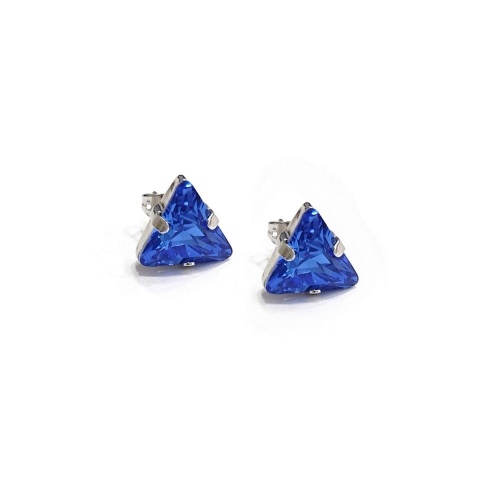 Серьги Catherine Bijoux, The three sides of the triangle, с кристаллом, CB25.1-5308FS синий