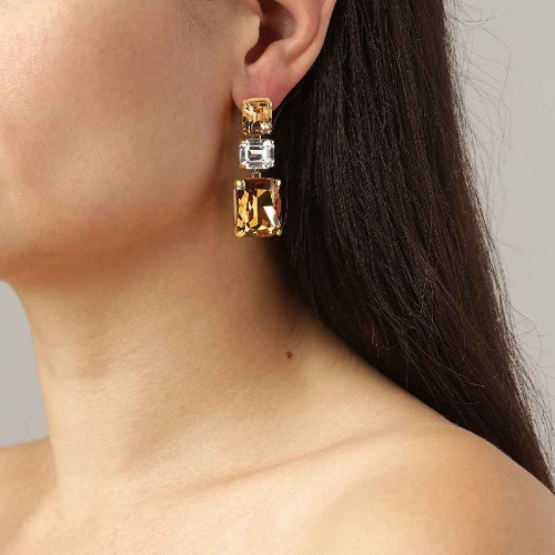 Серьги Dyrberg Kern ESMARA SG GOLDEN / CRYSTAL, 460013 фото 6