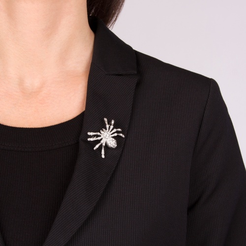 Брошь Moon Paris, Nord, паук, с кристаллами, MoS-21.10-015 серебристый фото 3