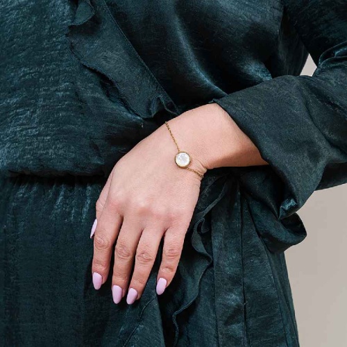 Браслет Fiore Luna Сфера SHELL WHITE, CB02913-2 BW/G фото 2