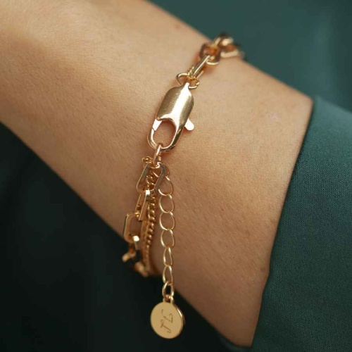 Браслет Fiore Luna Twice Сarabiner, CL6104 G фото 2