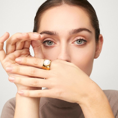 Кольцо VIDDA, Timeless, с жемчугом, VD25.1-01125 золотистый, 16 фото 2