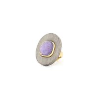 Кольцо Nature Bijoux, Lavender, ракушка Capiz в смоле, эбеновое дерево, NB25.1-19-25761 сиреневый