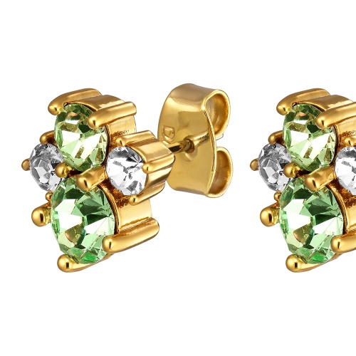 Серьги Dyrberg Kern BILLIS  SG LIGHT GREEN, 460048 фото 3