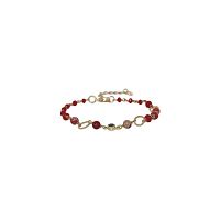 Браслет Franck Herval, Scarlet, стеклянные бусины, Swarovski, яшма, FH26.2-13-73413 красный