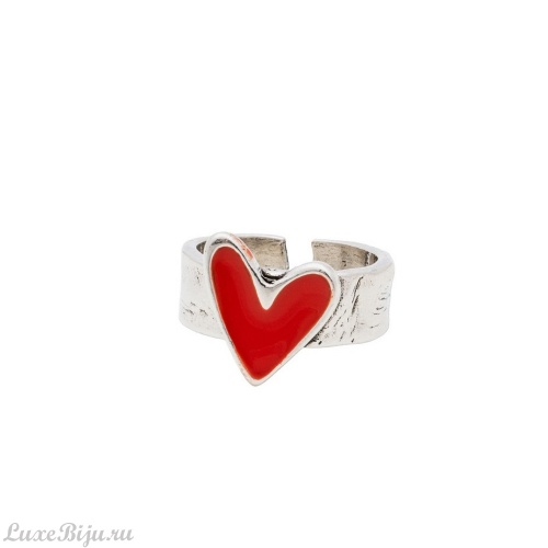 Кольцо Tucco, First love, разъемное, сердце с цветной эмалью, TC-TMA70P красный