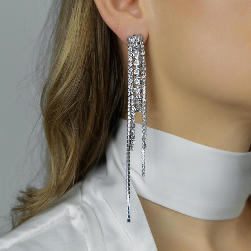 Серьги Moon Paris, Bohemia, удлиненные, с кристаллами, MB-26.01-010 хрустальный фото 2