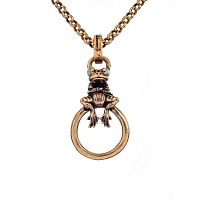 Колье Alcozer&J, лягушка с изумрудом, AL2512-C28AH25 золотистый