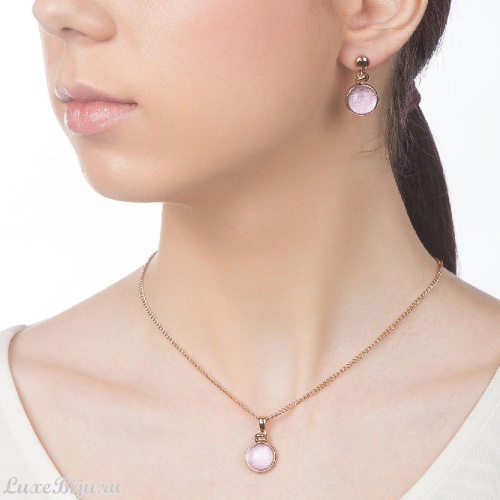 Колье Qudo Caneva Big light pink 216502 R/RG фото 2