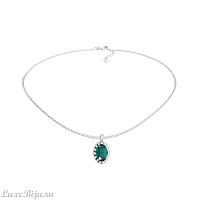 Колье Qudo TIVOLA UNICA big (S/P) Emerald 3cm, 420548