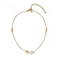 Колье Dansk Copenhagen, Audrey, с жемчугом, DNSK26.1-9C2507014 золотистый