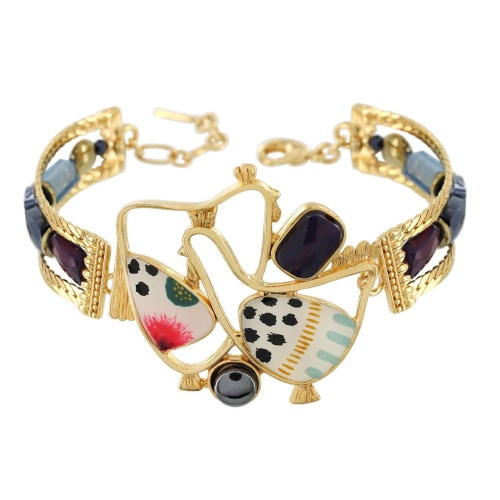 Браслет TARATATA, Paulette, с цветной смолой и стеклянными бусинами, TT-H23-11316-20M золотистый