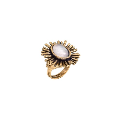 Кольцо Alcozer&J, с кварцем, AL2502-A58OE24 золотистый