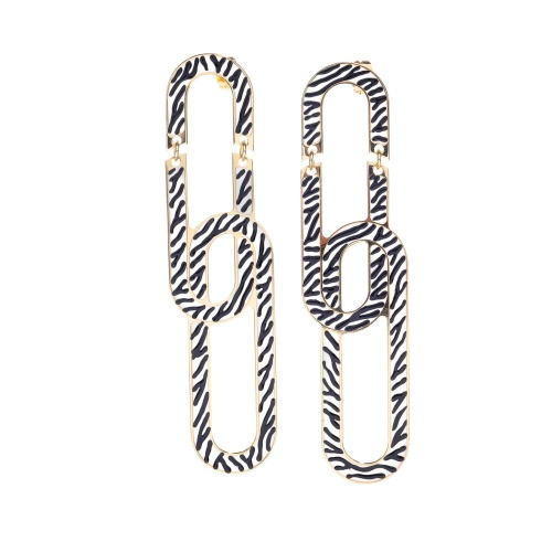 Серьги Francesca Bianchi, с эмалью, FB25.2-161D золотистый