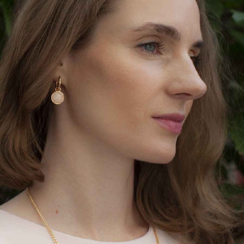 Серьги Fiore Luna ROSE QUARTZ, LE1113 R/G фото 2