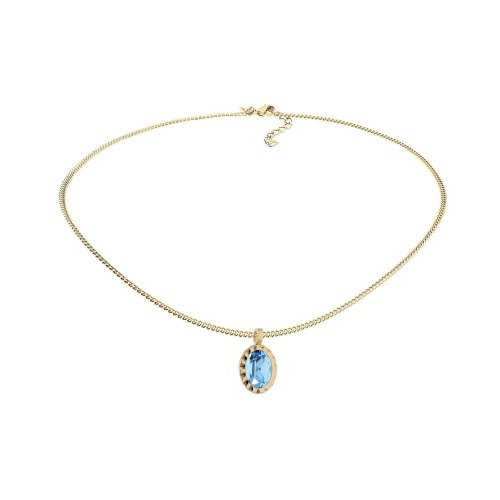 Колье Qudo TIVOLA UNICA big (G/P) Aquamarine 3cm, 420528 фото 3