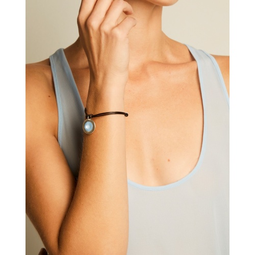 Браслет VIDDA, Sweet, кожаный, с кристаллом Swarovski, VD24.1-01866 серый фото 3