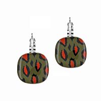 Серьги TARATATA, Filipendule, с цветной смолой и росписью, TT-T26-06723-10M серебристый