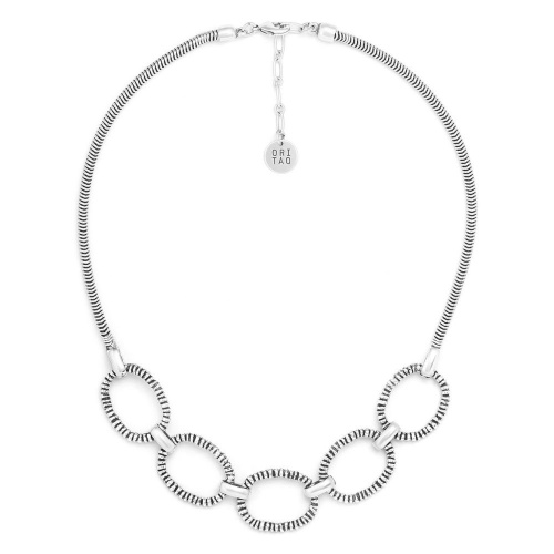 Колье ORI TAO, Biwa, текстурированные, OT24.2-15-31761 серебристый