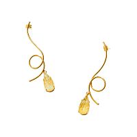 Серьги Catherine Bijoux, Amber flow, с кристаллом, CB26.1-5701FG желтый