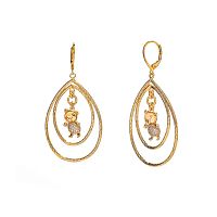 Серьги Lanzerotti, Anne with an E, с кристаллами, LZ-25.08-258 золотистый