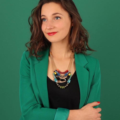 Колье TARATATA, Glam Rock, со стеклянными бусинами и силиконовыми, TT-H23-08109-20M золотистый фото 3