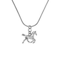 Колье Lanzerotti, Pianoforte, с подвеской-лошадью, LZ-25.12-412 серебристый