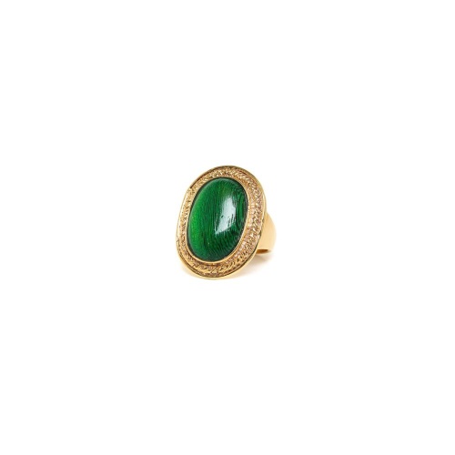Кольцо Nature Bijoux, Kinsley, со вставкой из дерева роблес, NB23.2-19-25011 зеленый