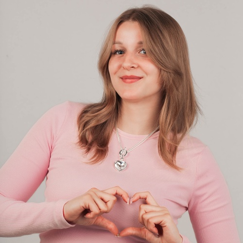 Колье Fiora Luna Crystal Heart Togl, LN5237 S фото 4