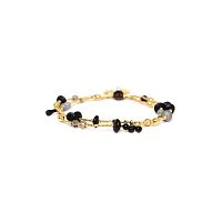 Браслет Franck Herval, Malia, гематит, рог, лабрадорит,кварц,Swarovski, FH23.2-13-72425 черный
