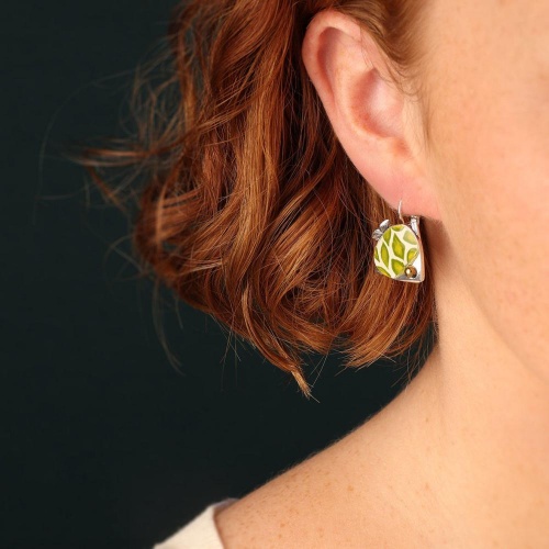Серьги TARATATA, Sushi, с цветной смолой и стеклянными бусинами, TT-T25-06722-107 зеленый фото 3