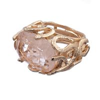 Кольцо Estrosia, с кристаллом, ES-ANM57 бежевый, 17,5