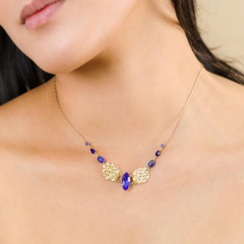 Колье Franck Herval, Charlie, кристалл Swarovski и лазуритом, FH26.2-15-64702 синий фото 3