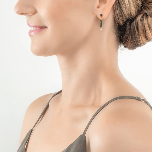 Пусеты Coeur de Lion Dark Green, 2033/21-0521 фото 6