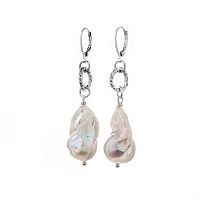 Серьги Lanzerotti, Rococo, с жемчугом барокко, LZ-26.07-235 белый
