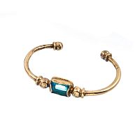 Браслет Thot Gioielli, кафф, с рейнстоуном, TG25.1-BRV21 аквамариновый