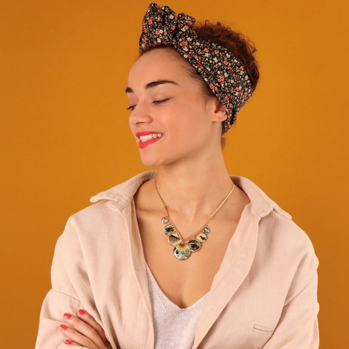 Колье TARATATA, Glaneuse, с рисунком напечатанным на смоле, TT-E22-09116-20M золотистый фото 7