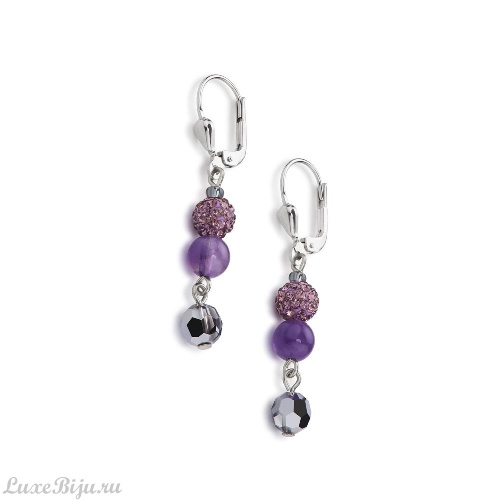 Серьги Coeur de Lion Purple, 4895/20-0800 фото 2