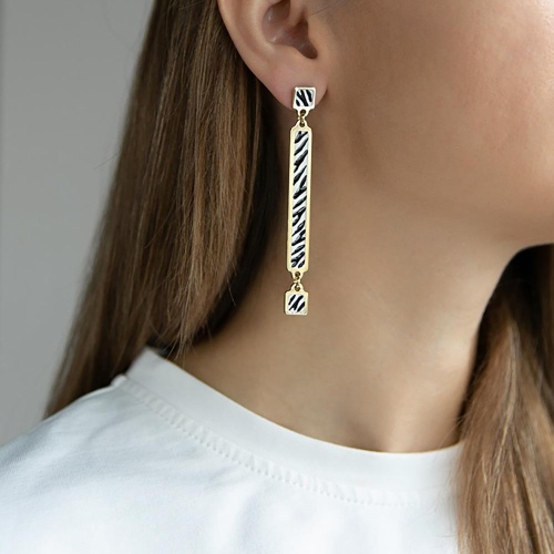 Серьги Francesca Bianchi, с эмалью, FB25.2-32D золотистый фото 2