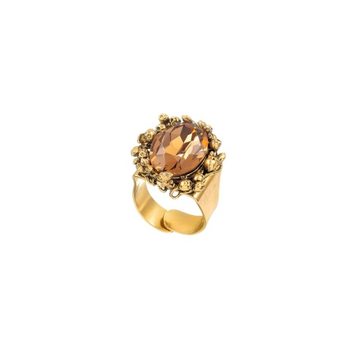 Кольцо Celeste G, разъемное, с кристаллом Swarovski, CS25.1-2079 коричневый