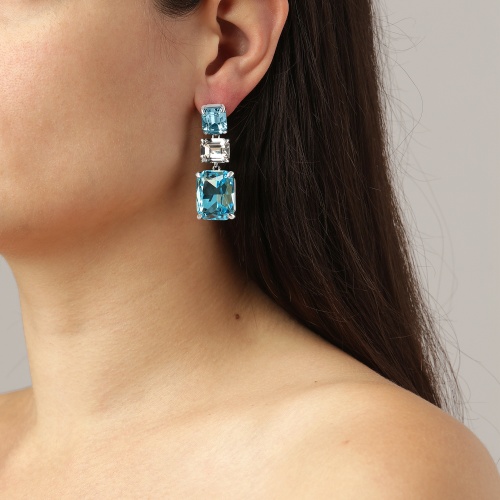 Серьги Dyrberg Kern ESMARA SS AQUA / CRYSTAL, 460015 фото 2