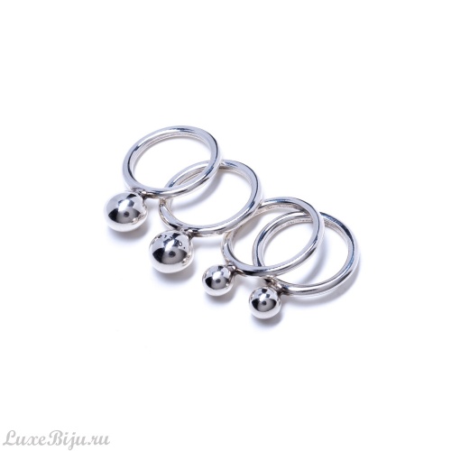 Кольцо Ciclon, 4 кольца, металл, CN-005316 серебристый, 18,5